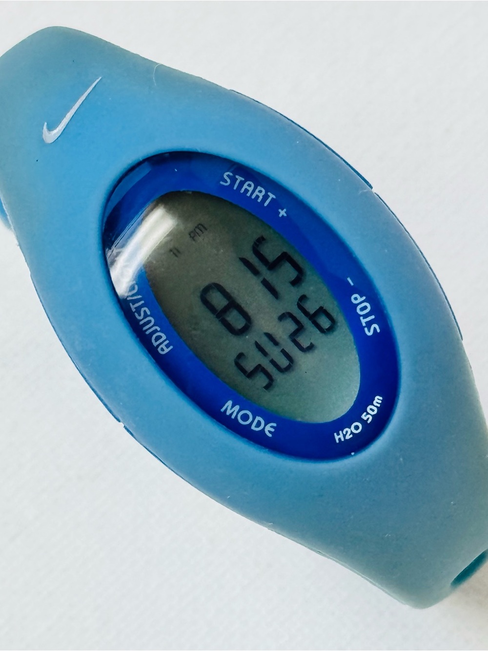 Vintage Nike Nuru Women's 6.5" MAX! Digital Watch Blue Resin WK0012